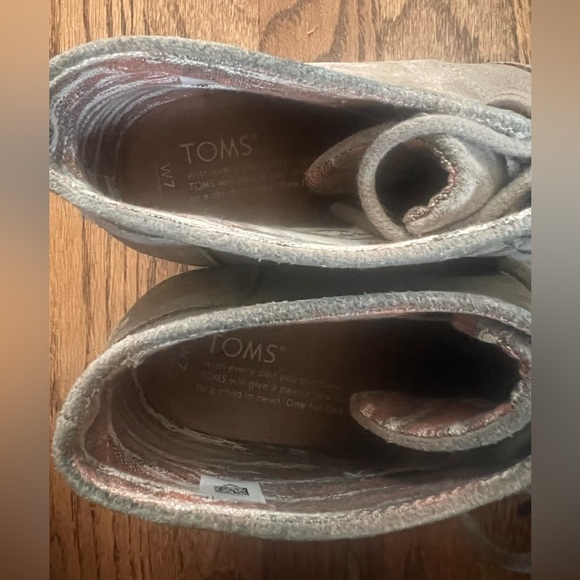 TOMS Women’s Kala Wedge Bootie – Taupe Suede – Size 7 - Picture 10 of 10